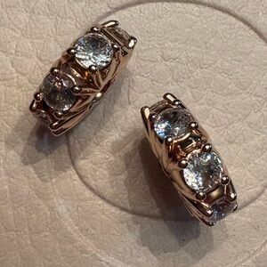 2 Authentic Pandora Rose Timeless Long Pronged Sparkling Clip Charms Retired